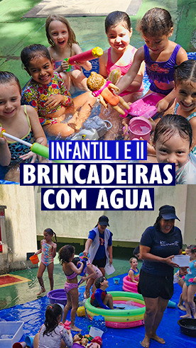 Brincadeiras com gua - Infantil I e II Colgio Passionista Santa Maria